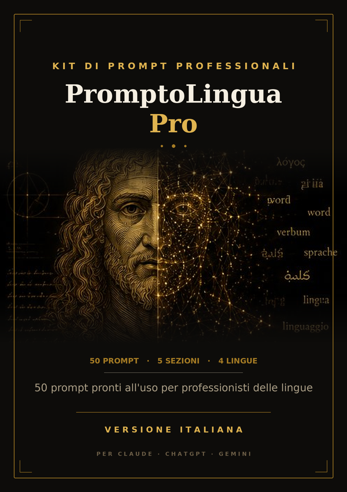PromptoLingua Pro — copertina premium del prodotto