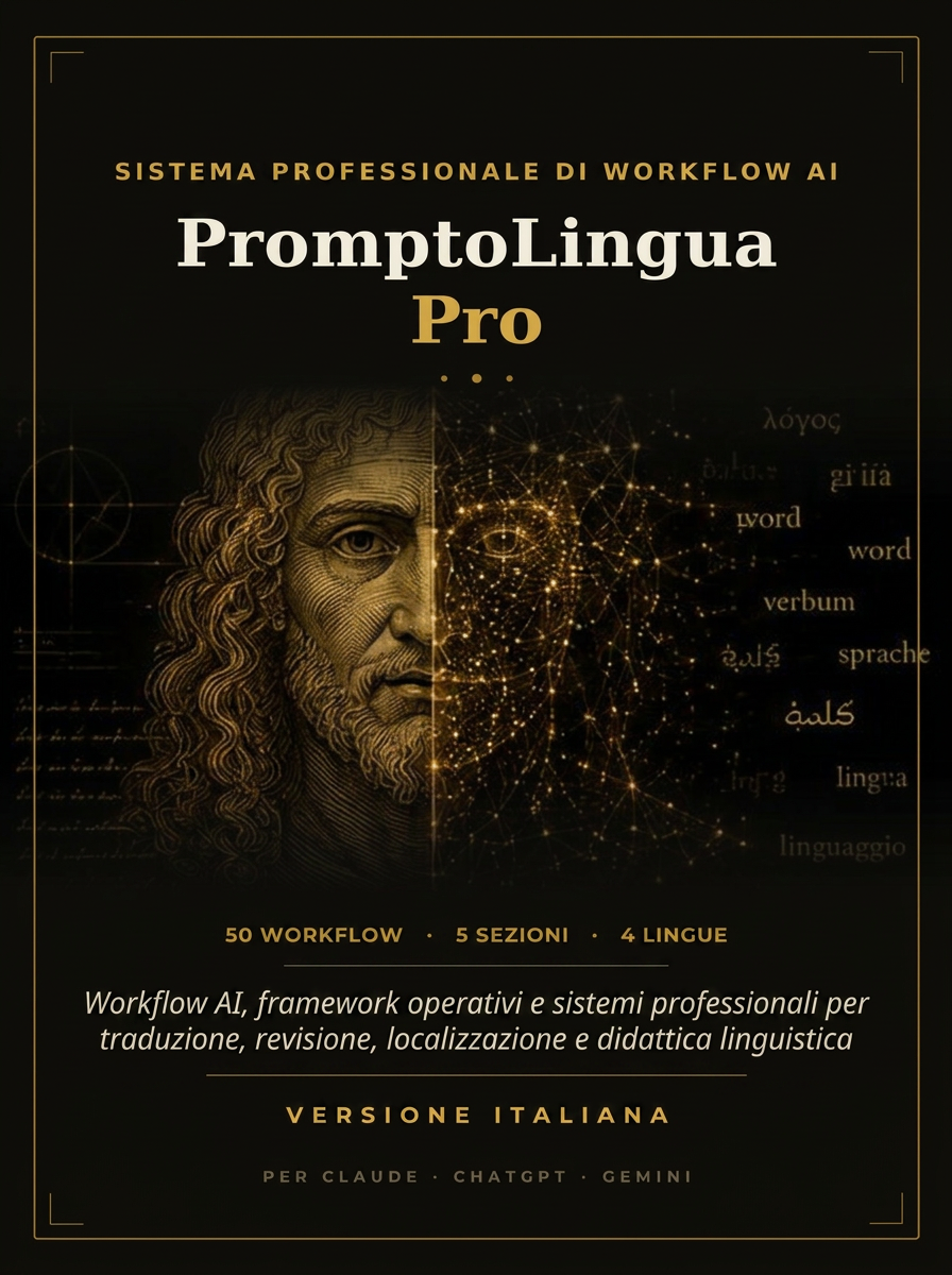 PromptoLingua Pro — copertina premium del prodotto